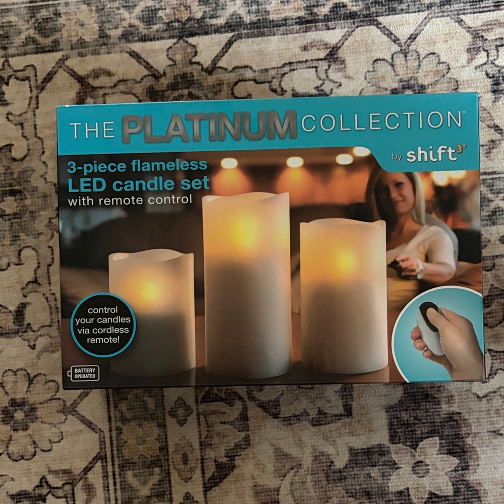 NEW in Box Shift3 Flameless LED Candle Set